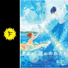 『きみと、波にのれたら』告知ポスター　アニメ　映画　非売品 きみと、波にのれたら』告知ポスター アニメ 映画 非売品