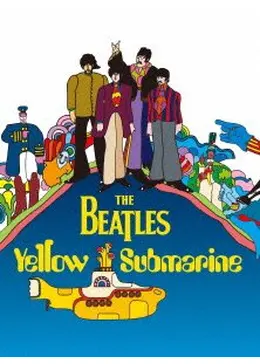 ビートルズ：イエローサブマリン 35mm映画フィルム 額装 ★BEATLES 白額付きポスター】ビートルズ The Beatles イエローサブマリン