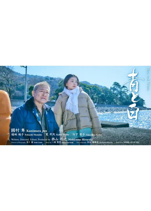 ⻘と⽩