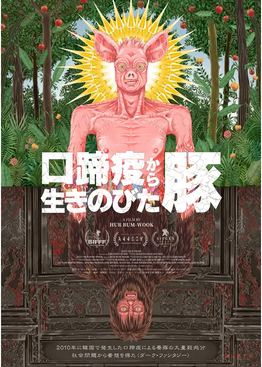 ⼝蹄疫から⽣きのびた豚